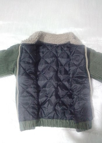 Düğmeli Erkek Çocuk Asker Yeşili Ceket - Görsel 4