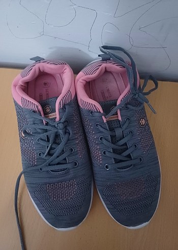 Lumberjack Gri Pembe Bağcıklı Kadın Spor Ayakkabı