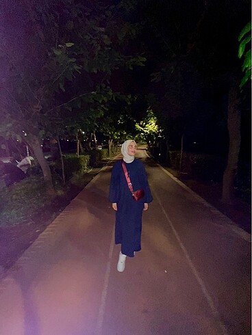 Lacivert bağlamalı tunik - Görsel 7