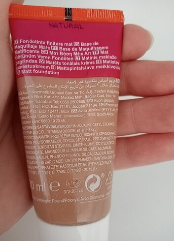 Beden Renk Avon fondöten 