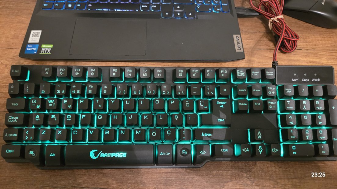 Rampage Siyah Mekanik Klavye RGB Işıklı - Görsel 4