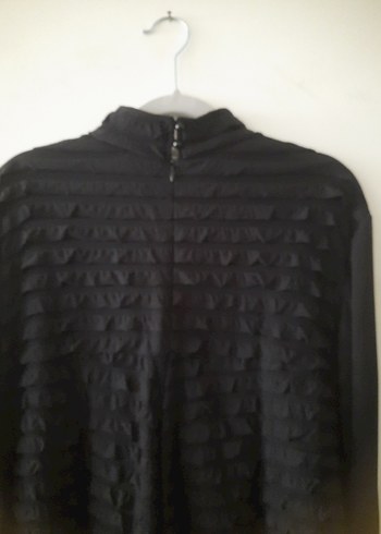 Siyah Goth Uzun Kollu Midi Tunik - Görsel 3