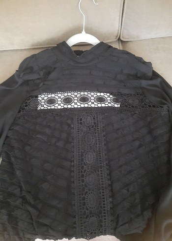 Siyah Goth Uzun Kollu Midi Tunik - Görsel 4