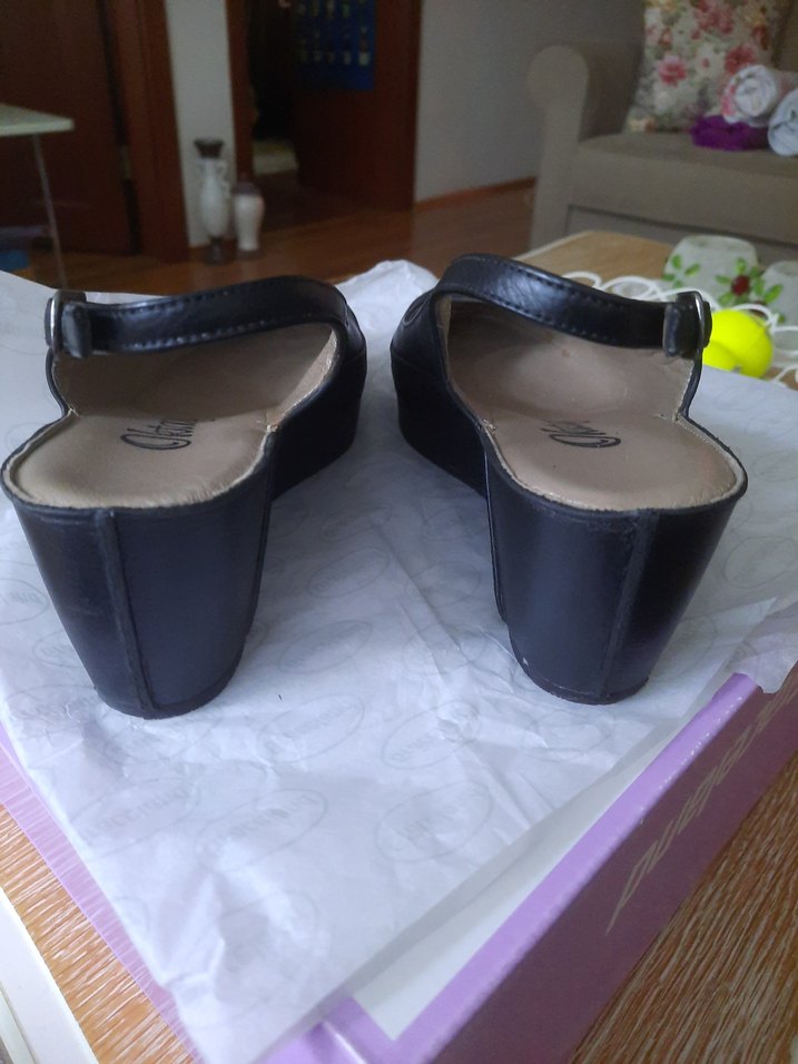 Kadın Siyah Platform Topuklu Kemerli Ayakkabı - Görsel 3