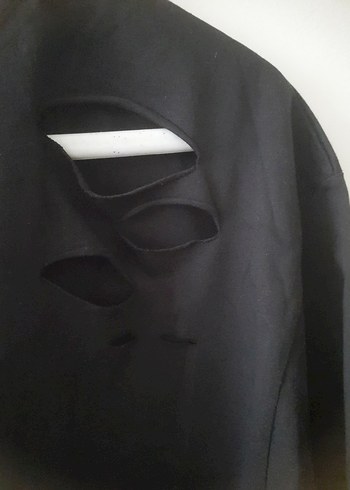 Siyah Mini Tişört Kısa Kollu, Salaş - Görsel 4