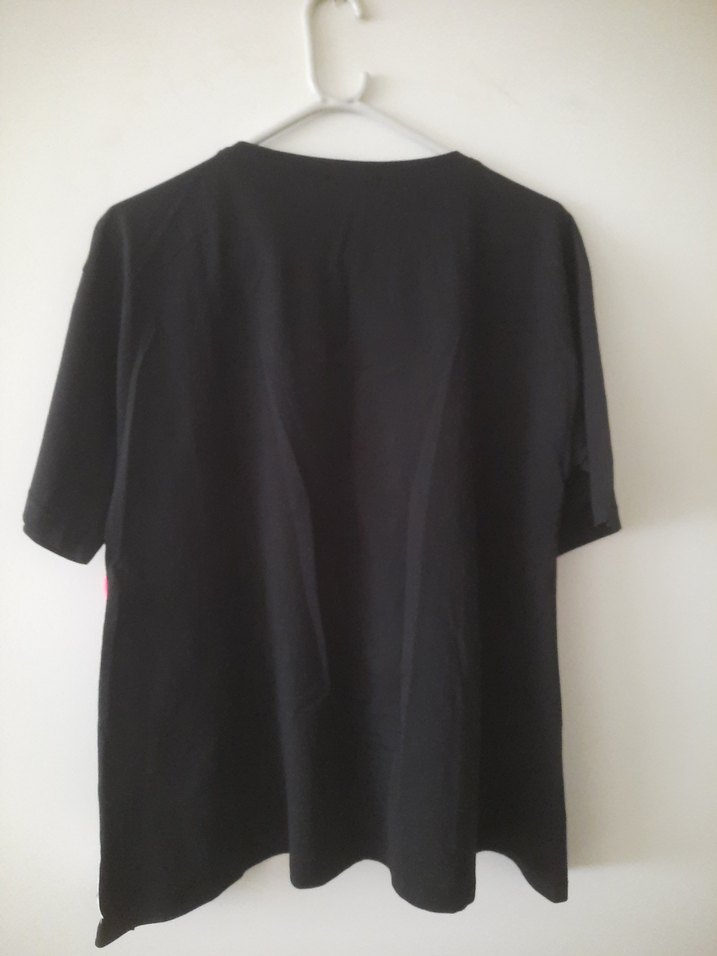 Siyah Mini Tişört Kısa Kollu, Salaş - Görsel 3