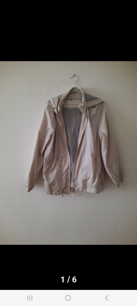 Bej Kadın Midi Ceket,yağmurluk,rüzgarlık. - Görsel 5