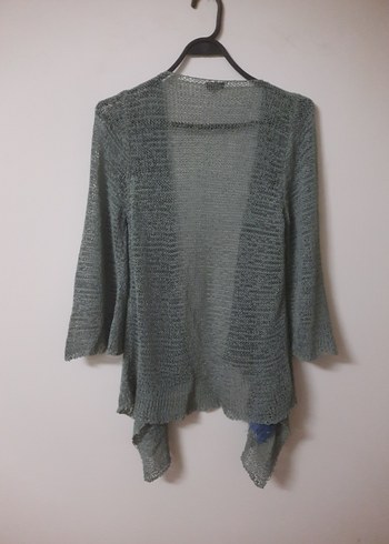 Nakış Detaylı Gri Kadın Triko Kazak,hırka - Görsel 5