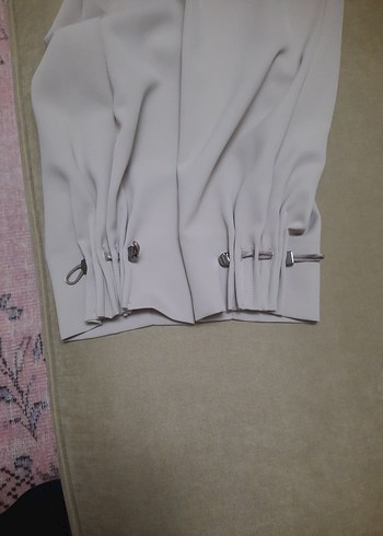 Kadın Bej Kemerli Kumaş Pantolon - Görsel 4