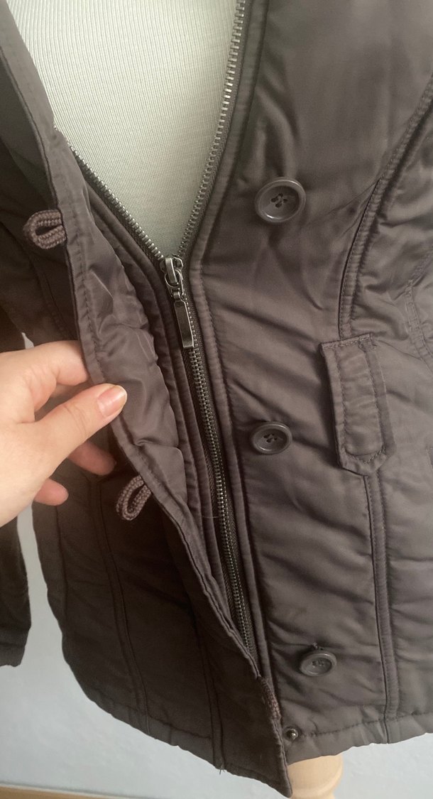 Kahverengi Kürklü Kadın Mont - Görsel 2