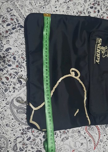 Beden gri Renk Snoopy Baskılı Fermuarlı Unisex Omuz Çantası
