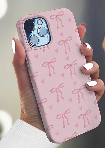 Pembe Fiyonk Desenli Telefon Kılıfı
