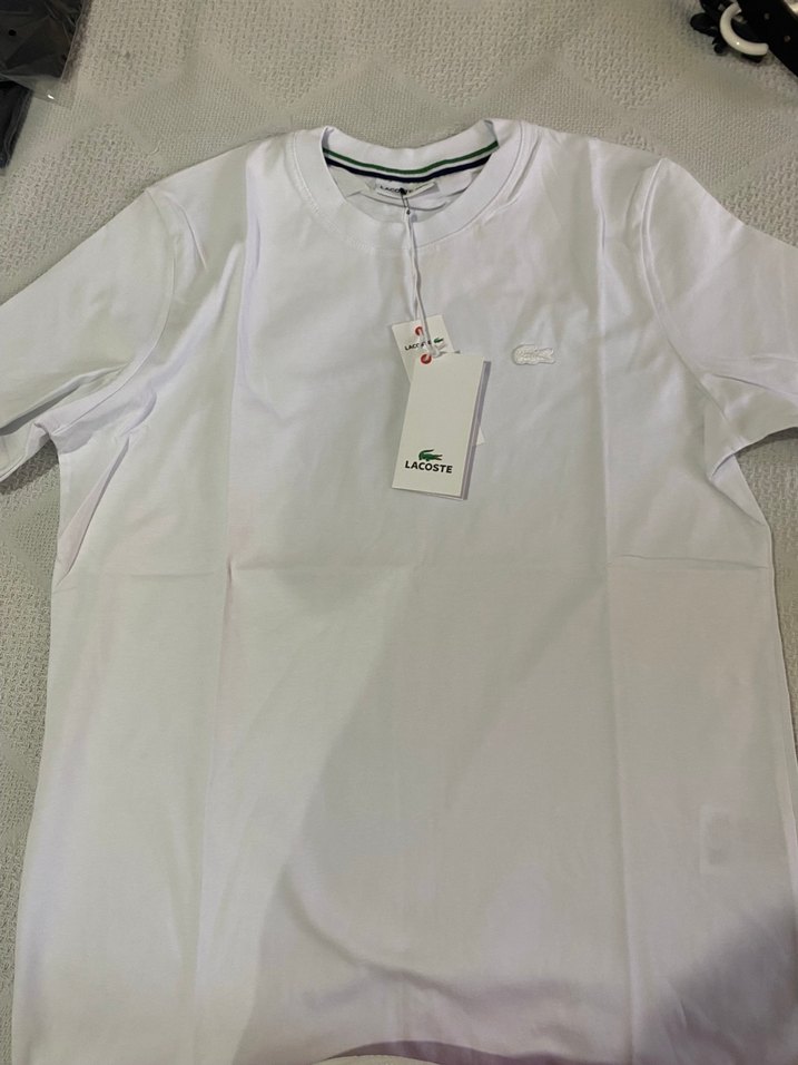 Lacoste Beyaz Pamuklu Erkek Tişört - Görsel 3