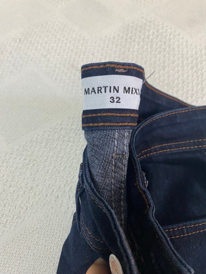Erkek Koyu Mavi Midi Denim Jean - Görsel 2