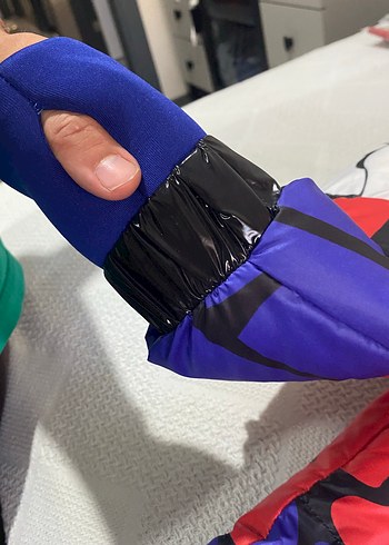 Erkek Desenli Çok Renkli Fermuarlı Mont - Görsel 6