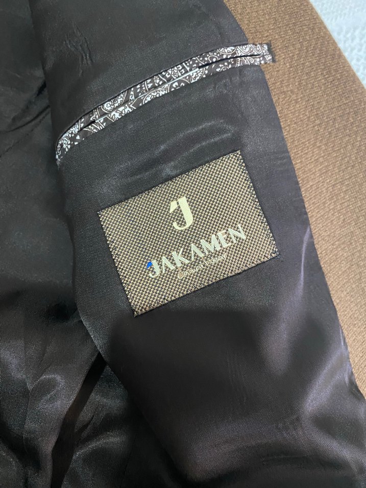 Kahverengi Düğmeli Erkek Blazer Ceket - Görsel 3