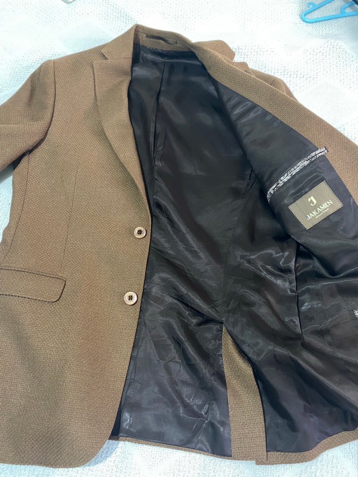 Kahverengi Düğmeli Erkek Blazer Ceket - Görsel 2