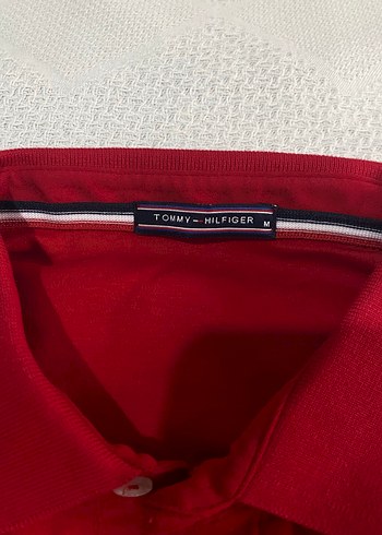 Kırmızı V Yakalı Kısa Kollu Polo Tişört - Görsel 3