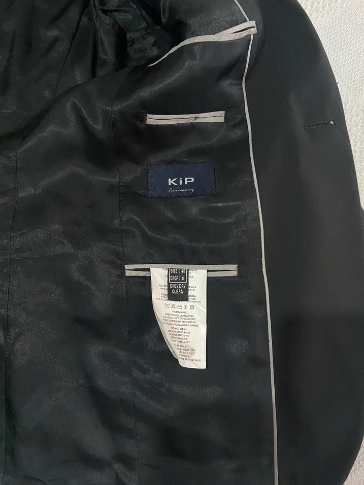 Düğmeli Siyah Erkek Takım Elbise - Görsel 4