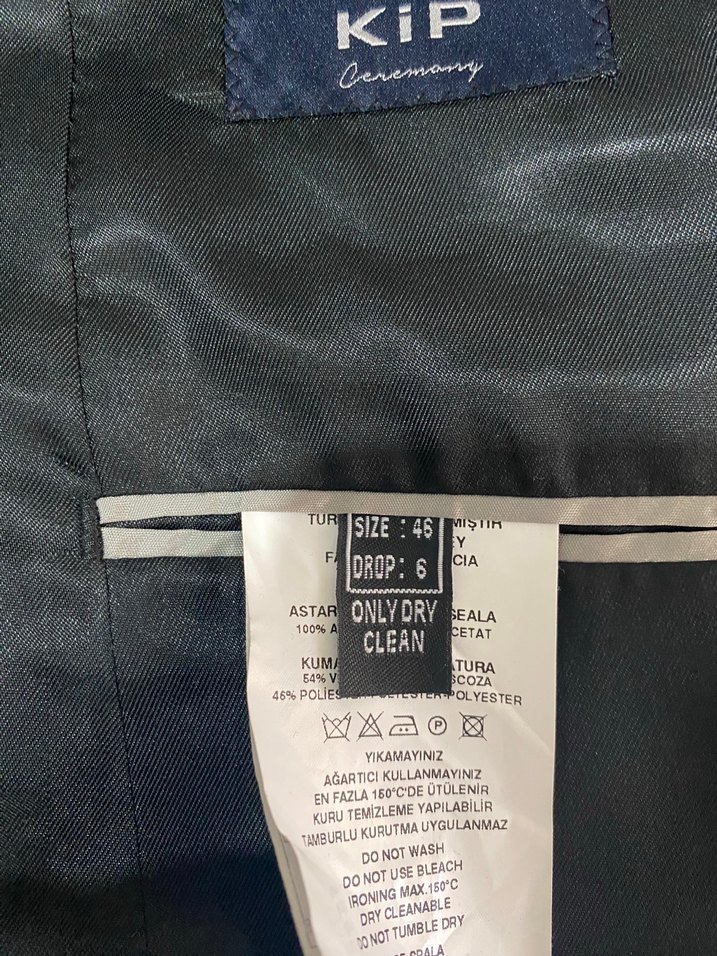 Düğmeli Siyah Erkek Takım Elbise - Görsel 5