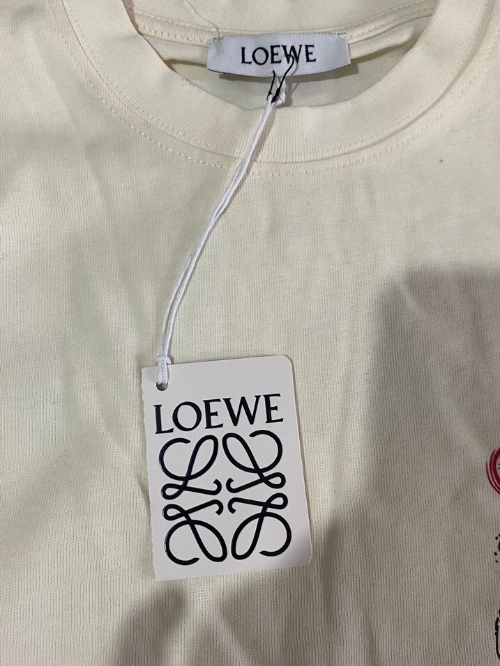 Beyaz Baskılı Oversize Pamuklu Tişört - Görsel 2