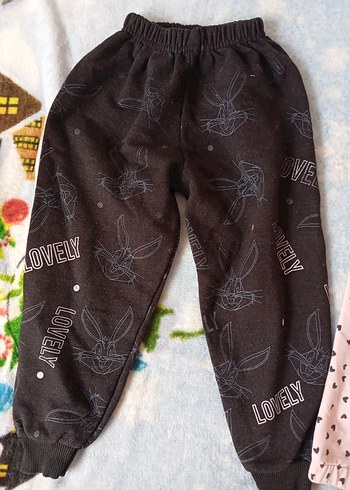 Kızlar için Elastik Bel Pastel Pembe Tayt - Görsel 2