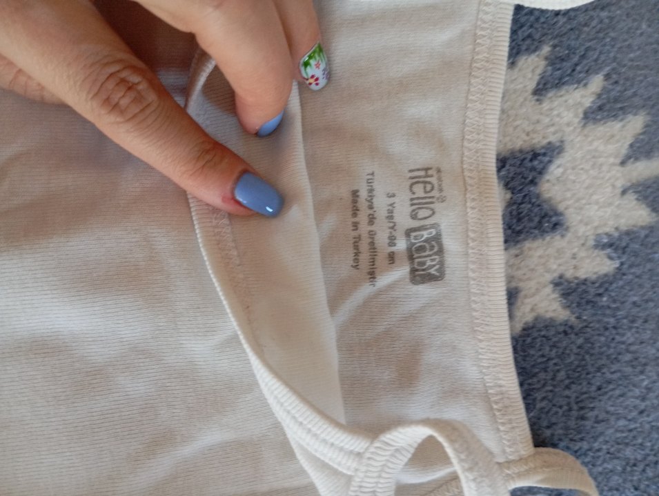 Pamuklu Askılı Beyaz Bebek Body - Görsel 2