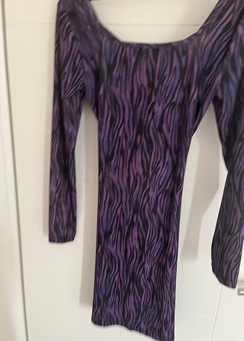 Zebra desenli elbise - Görsel 5