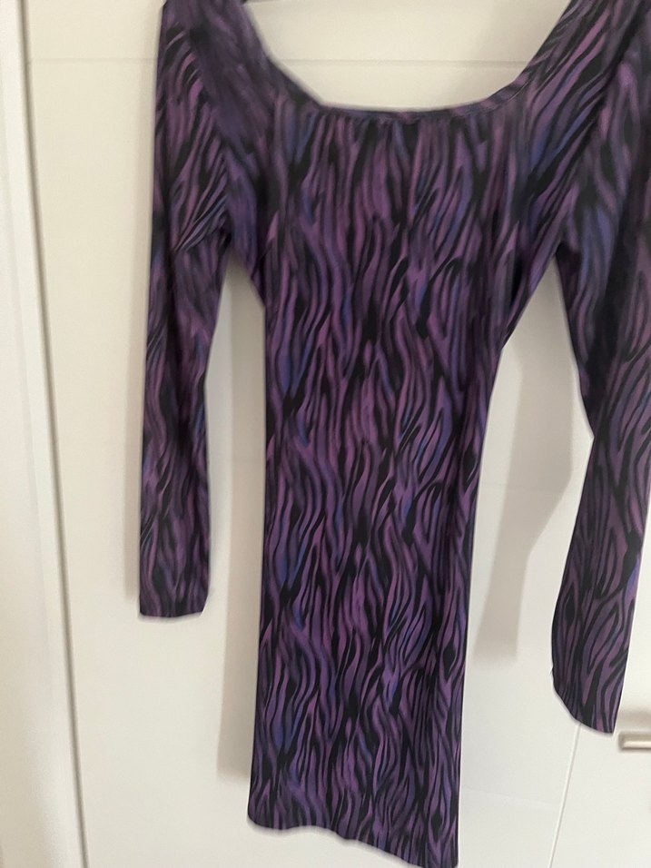 Zebra desenli elbise - Görsel 5