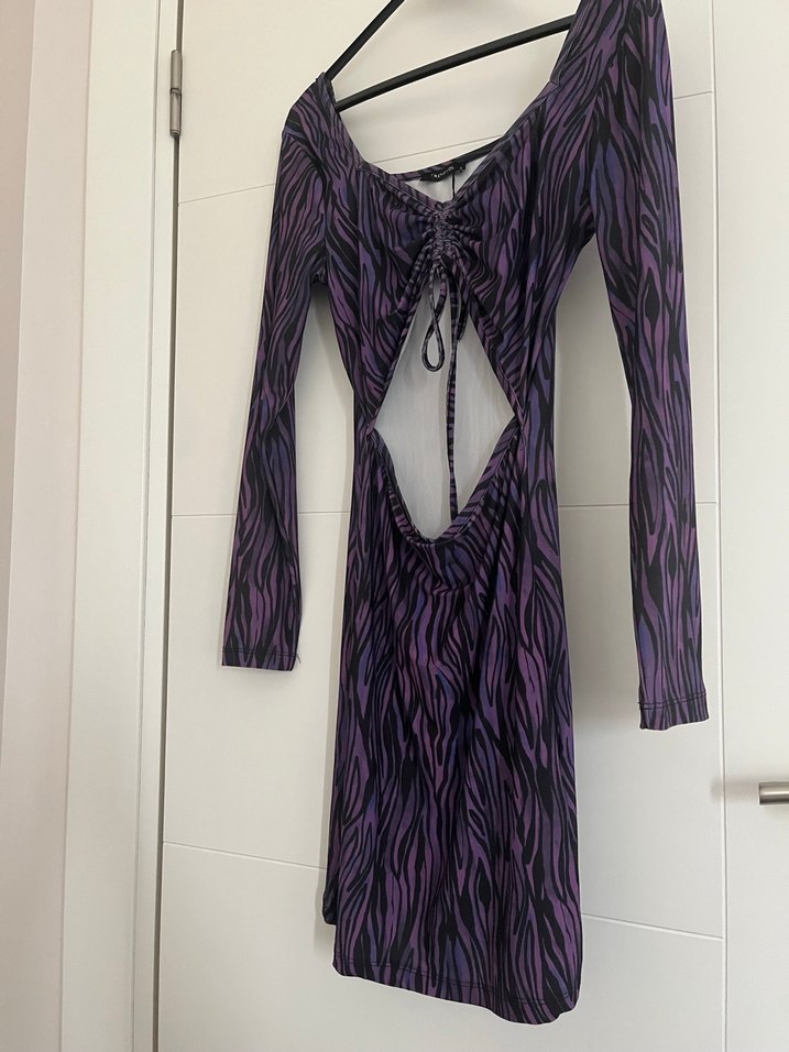 Zebra desenli elbise - Görsel 4