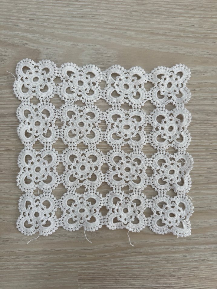 El Yapımı Beyaz Dantel Örtü - Görsel 3