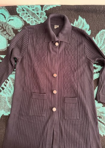 Düğmeli Uzun Kollu Kadın Triko Hırka - Görsel 2