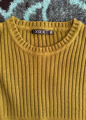 Yeşil Örgü Kadın Klasik Kazak - Görsel 2