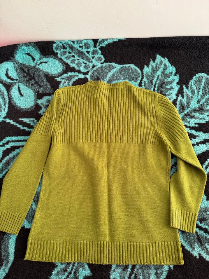 Yeşil Örgü Kadın Klasik Kazak - Görsel 3