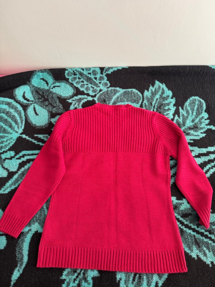 Pembe Klasik Triko Kazak - Görsel 3