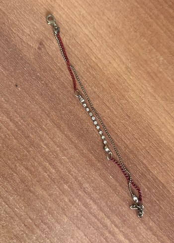 Diğer Bordo Zincir Detaylı Bohem Kadın Bileklik