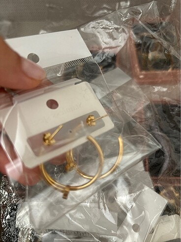 Accessorize Çelik halka küpe (gümüş ve gold var)