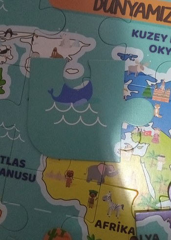 Çocuklar için Dünya Haritası Puzzle - Görsel 3