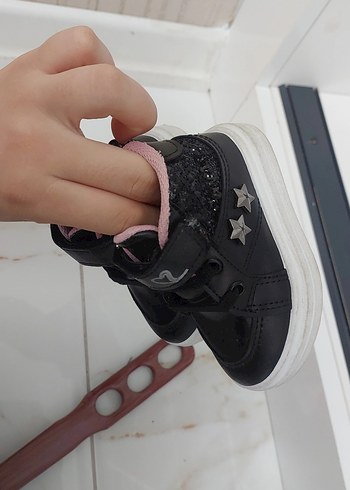 21 Beden Kız bebek Siyah spor ayaykkabı