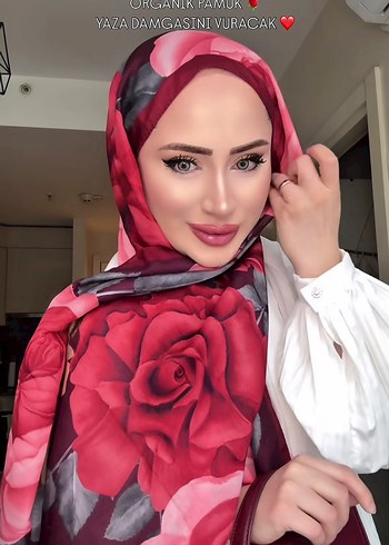 gül desen pamuk şal