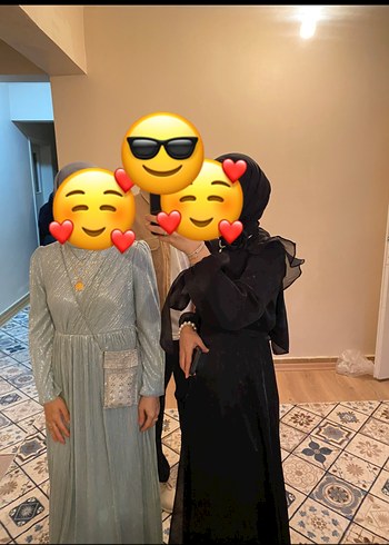 36 Beden Uzun Kol Drapeli Mavi Abiye Elbise