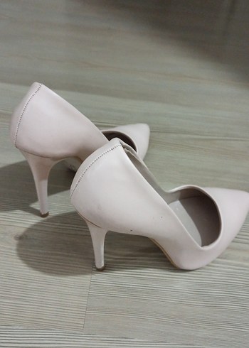 37 Beden Bej Minimalist Stiletto Topuklu Kadın Ayakkabı