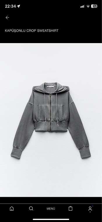 Zara orjinal etiketli sweatshirt