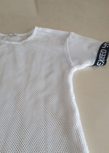 Beyaz Çocuk file tişört - Görsel 3