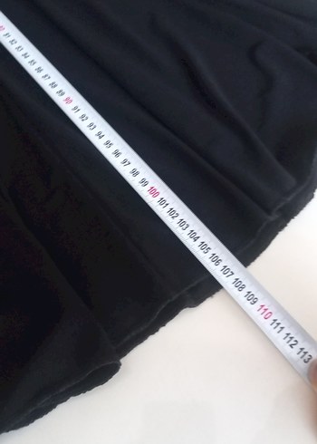 Drapeli Siyah diz altı Kadın siyah elastik kumaştan şık ellbise - Görsel 8