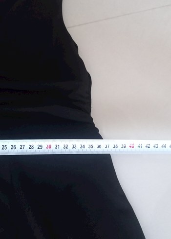 Drapeli Siyah diz altı Kadın siyah elastik kumaştan şık ellbise - Görsel 9