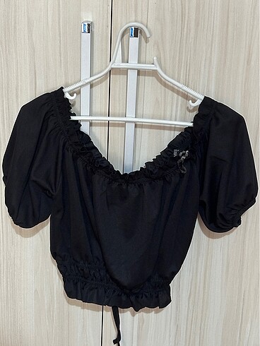 Diğer Siyah Crop Bluz