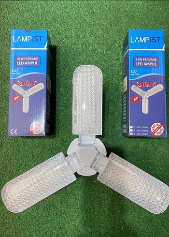 45W 3 KOLLU PERVANE LED AMPUL BEYAZISIK