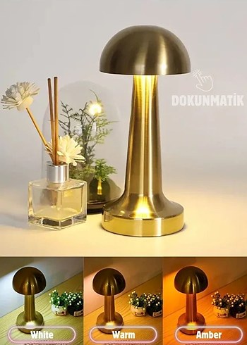3 RENK ŞARJLI DİMLİ RETRO MASA LAMBASI - Görsel 4