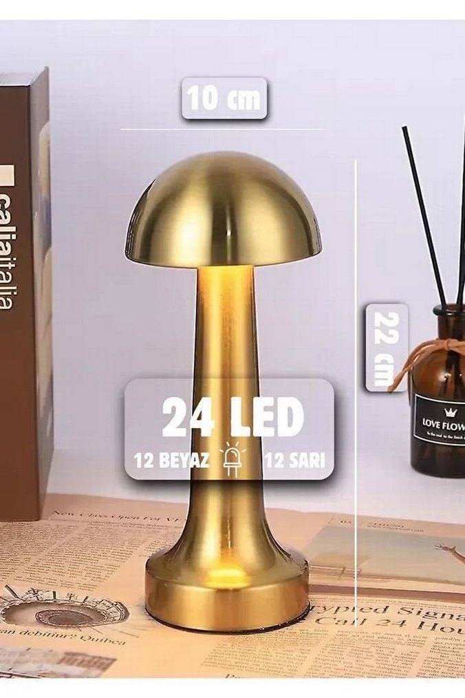 3 RENK ŞARJLI DİMLİ RETRO MASA LAMBASI - Görsel 3